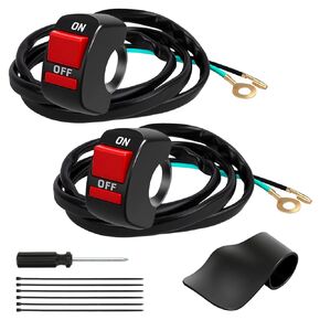 Mini Bike On Off Kill Switch Compatible with Predator 212cc 196cc Coleman CT200U BT200X CT200U-EX B200R CT100U Minibike Parts Baja Warrior DB30 Massimo MB200 Motovox with Cruise Assist 2PCS