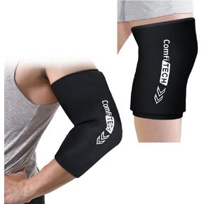 Comfitech Elbow Ice Pack Wrap and Tennis Golfers Sleeve for Arm and Calf, Large