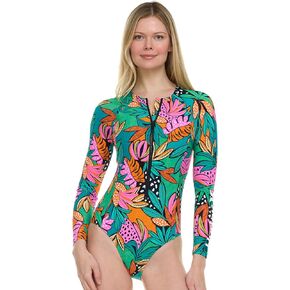 Hurley Long Sleeve Womens One One One Swimsuits ، ملابس السباحة للنساء ، بدلة السباحة للنساء ، بدلة السباحة UPF 50+ SPF UV محمية