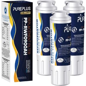 PUREPLUS UKF8001 NSF 401 & 473 & 53 & 42 بديل معتمد لـ Maytag UKF8001P، EDR4RXD1، فلتر Everydrop 4، PUR 4396395، UKF8001AAXX-200، UKF8001AXX-750 فلتر مياه الثلاجة، 3 عبوات