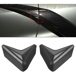 2Pcs Side Fender Vent Door Paint Protector,Door Middle Protrusion Door Edge Corner Covers Guards Pads Protector for Corvette C8 Stingray 2020-2024 (Black)