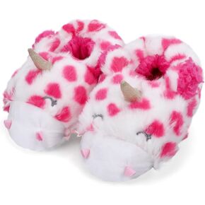 Mejormen Girls Unicorn House Slippers Plush Plush Anti-Skid Indoor Outdoor House Shoes for Toddler Kid