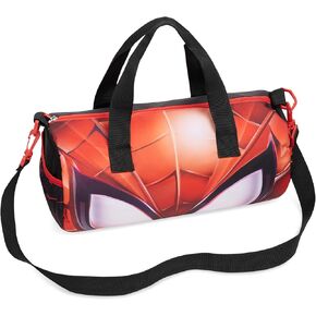 Disney Sports Duffel Bag, 15 x 7 x 7" Holdall 2 Pockets Adjustable Strap (Purple Stitch)