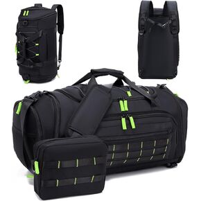 Gym Bags for Men & Women,46L Sports Travel Duffel Bag with Shoe Compartment,Expandable Carry On Weekender Bag for Airplane,Water Resistant Workout Overnight Backpack for Travel Gym,Black