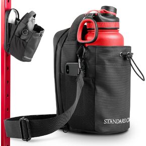 Magnetic Gym Bag for Men and Women | Hold 40oz Water Bottle While Still Securing Valuable | Keep Bag Off The Floor with Magnetic Attachment [Black]