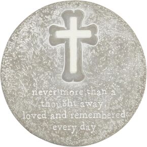 Mud Pie Cross Remembrance Step Stone; 9" Dia