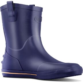 Men's Mid-Calf Waterproof Rain Boots, Wide Calf Slip-Resistant Rubber Boots for Men, Gardening Farming Fishing Shoes All-Weather