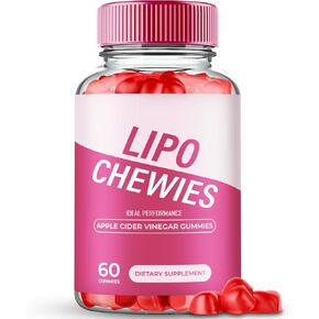 Lipo Chewies Gummies - دعم مكملات الصيغة المتقدمة ، 60 لعبة صوتية لمدة شهر واحد