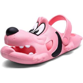 أطفال يسد الفتاة الفتيات لطيف كرتون الكلب الكلب Slip-on Slippers شرائح أحذية (طفل صغير/طفل صغير/طفل كبير) in Kuwait
