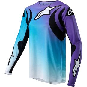 Alpinestars 3782724-276-S: Stella Fluid Jersey White/Turquoise Sm