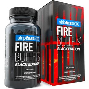 Stripfast5000 Fire Bullets Black Edition Max قوة للنساء والرجال - حزمة 1