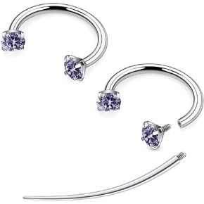 F136 Titanium 16g 8/10mm حدوة الحصص الحاجز حلقات الشفاه Percings Gistilage Helix Daith Action المجوهرات للنساء