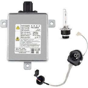 W3T19371 Xenon HID Headlight Ballast Control Unit Assembly Module with Igniter & D2S Bulb Replacement for Acura TL TSX ZDX Honda Accord Mazda 3 5 CX-5 Mitsubishi Lancer Replaces W3T15671 W3T16271