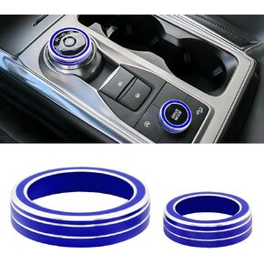 PIFOOG for Ford Explorer 2021 Accessories 2022 2020 2023 Drive Mode Gear Shift Knobs Covers Center Console Button Rings Decal ST XLT Limited Platinum Red 2PCS