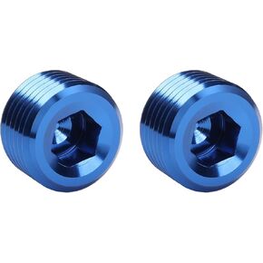 3/8 npt الذكور الخيط Allen رأس المقبس قابس تركيب الألومنيوم الأسود ، حزمة 2