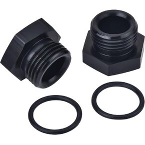 Evil Energy 8an Block Off Cap Orb Plug Pitting Adapter Male Aluminium 2pcs