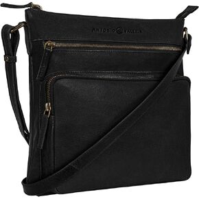 ANTONIO VALERIA Astor Washed Leather Crossbody Bag