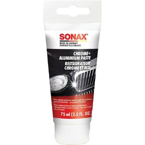 Sonax Chrome و Aluminium معجون | منظف ​​وحامي لطيف للكروم والألومنيوم والنحاس والنحاس | يزيل الصدأ والتآكل | يستعيد تألق ويمنع تشويه | 308000 | 75 مل