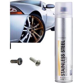 350 ML Chrome Spray Paint,Chrome Spray Paint for Metal,Silver Spray Paint,Chrome Paint for Metal,Chrome Paint,Chrome Spray Paint for Car Wheels,Stainless Steel,Plastic,Appliances (1PC)