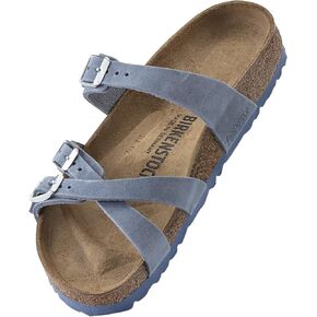 Birkenstock Franca Oiled Leather Sandals Dusty Blu