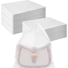 100 Pcs Dust Bags for Purses Storage Bags for Handbags Non Woven Fabric Handbags Storage, Shoe Travel Package for Packing, Home Closet Organizer Dust Cover (15.7x19.7in)