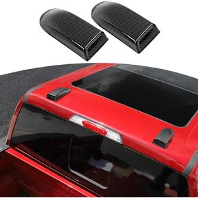 لغطاء هوائيات زعانف القرش F150 لفورد F150 2021 UP سوداء ألياف الكربون من الحبوب الخارجية 2pcs