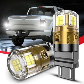 LASFIT 3157 LED LED LED LIGHTS FIT FOR FORD F150 2015 2015 2017 ، Super Bright 6000K Xenon White Backup Lamp for F-150 ، Presplication Propect Bulb لـ 3156 3056 3057 3047 4114 4157 4057 Socket ، 2pcs ، 2pcs