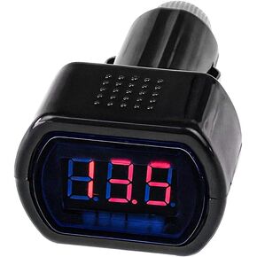 سيار LED Digital Voltmeter ، DC 12V 24V LED الرقمية لوحة متر بطارية ، سيجارة ، فولتميتر ، مراقبة مقياس مركبة ، مترى فولت متر للدراجة النارية للسيارة
