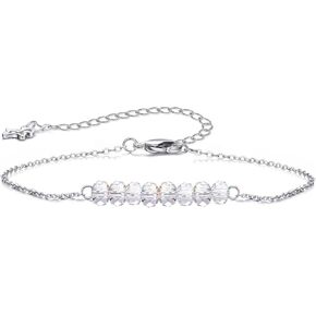 Loved Creations Birthday Bracelet Gift | Cute Unicorn Charm Bracelet | S925 Sterling Silver Crystal Bracelets Jewelry for Women