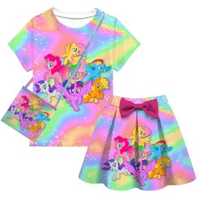 Fashion Shirt 3D Printing Game Short Dress Set Short Sleeve Shirts 3 Piece Set