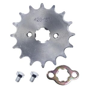 Motorcycle 428 16T 17mm Front Engine Sprocket for 50cc 70cc 90cc 110cc 125cc 140cc TaoTao DB27 Apollo Roketa Coolster Sunl Boom Vader Benelli TNT135 Pit Dirt Bike Mini Bike ATV 4 Wheeler