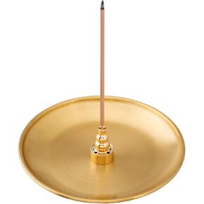 OIIKI Brass Incense Holder, Coil Incense Burner, Incense Stick Holder, Alloy Cone Ash Catcher for Indoor Outdoor Use (3 Styles)