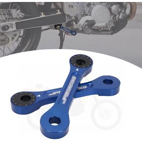JFG RACING DRZ 400 خفض ، C إلى C 129mm-135mm/5.07 "-5.31" 7075 رابط أقل قابلة للتعديل للدراجة DRZ400 DRZ400E DRZ400SM 2000-2017 RM125 RM200 1996-2000/62640-37E11-Blue11