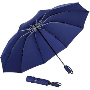مظلة LANBRELLA مظلة سفر مدمجة مقاومة للرياح تفتح تلقائيًا وتغلق للمطر