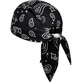 Unisex Sports Sweat-Wicking Cycling Cap Head Wraps Do Rag Skull Beanie Sun UV-Protection Pirate Hat