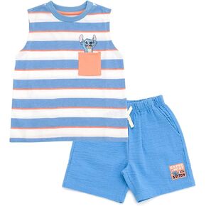 Disney Junior Tank Top and Shorts Outfit Set Infant to Big Kid Sizes (18 Months - 14-16)