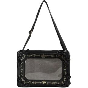 Cute Ita Bag Multi-Purpose Crossbody Bag Messenger Bag Shoulder Tote Bag Purse Kawaii Anime Pin Display Bag for Cosplay