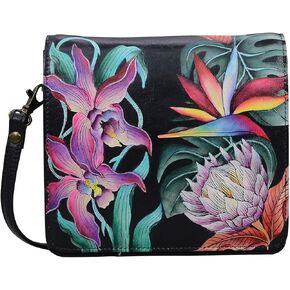 Anuschka Women’s Original Hand-Painted Genuine Leather Small Messenger