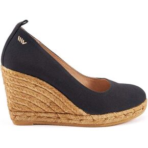 Viscata Marquesa Espadrille Canvas Wedges Spain Handmade 3 ½" Heel Women's Pumps with Breathable Organic Cotton Canvas and 100% Natural Jute Midsole for All Occasions: Casual, Work, Party