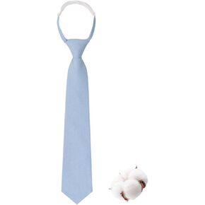 Boys Floral Tie, Solid Cotton Ties for Boys Girls Adjustable Pre-tied Necktie for Kids School Graduation Wedding Party