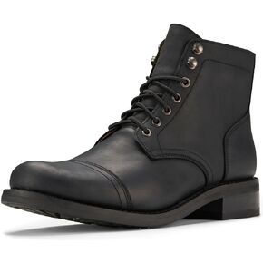 SUREWAY 6 Inch Men's Lace-up Ankle Boot - Cap Toe, Captain Genuine Leather Lace up Chukka Boots for Men,Classic Comfort Oxford Style Footwear