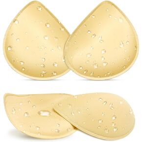 Wateproof Thick Bathing Suit Inserts - 2 Pairs Push Up Bra Pads Inserts Add Cups Swimsuit Breast Enhancer for Bikini Sports Fits A/B