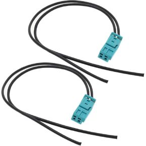 eMagTech 2Pcs 2 Pin Male Repair Cable Replacement 61132360043 61136925634 Compatible with BMW 2 Pin Cable Set Connector Car Accessories
