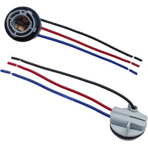 2pcs 1157 قابس مقبس المصباح LED ، إشارة الدوران ، ضوء الفرامل ، ضوء النسخ الاحتياطي ، ضوء الذيل ، استبدال مقبس الأسلاك الأسلاك ، موصل القابس الأساسي المقاوم للماء يناسب معظم السيارات والشاحنات وسيارات الدفع الرباعي