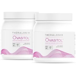مسحوق Theralogix Ovasitol Inositol - إمدادات مدتها 180 يومًا - Myo -Inositol & D -Chiro inositol لدعم توازن الهرمونات ودعم وظيفة المبيض* - NSF معتمد ، (360 حصص) ، 28.24 أونصة (حزمة 2)