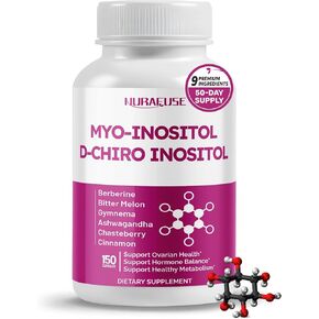 عالية الفقرة Myo-Inositol & D-Chiro inositol مع chasteberry ، القرفة ، البطيخ المرير والعلامة الجماهيرية-يدعم التوازن الهرموني الأمثل ، التمثيل الغذائي الصحي*-المصنوع في الولايات المتحدة الأمريكية