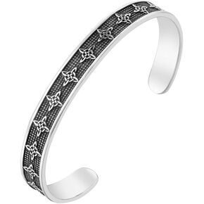 Nightcruz Witch Knot Cuff Bangle ، سوار من الفولاذ المقاوم للصدأ مع Triquetra Magic Triquetra ، مجوهرات سلتيك للنساء