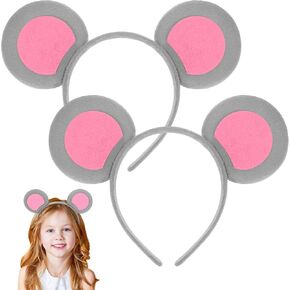 Imikeya 2pcs آذان الماوس عقال: عصابات رأس الأذن حيوان لطيف الفأر الأذن العصابة للبالغين الأطفال الديكور ، الدعامة التصوير ، العطلة