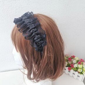 Lolita Lovely Lace Headband Hair Clips Sweet Big Bow Hair Hoop Cosplay Gothic Hairbands for Girls Women