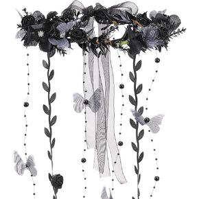 MOSTORY Fairy Flower Headpeice for Women, Woodland Elf Crown with Butterfly and Vines for Fairy Costume Renaissance Cosplay in Saudi Arabia